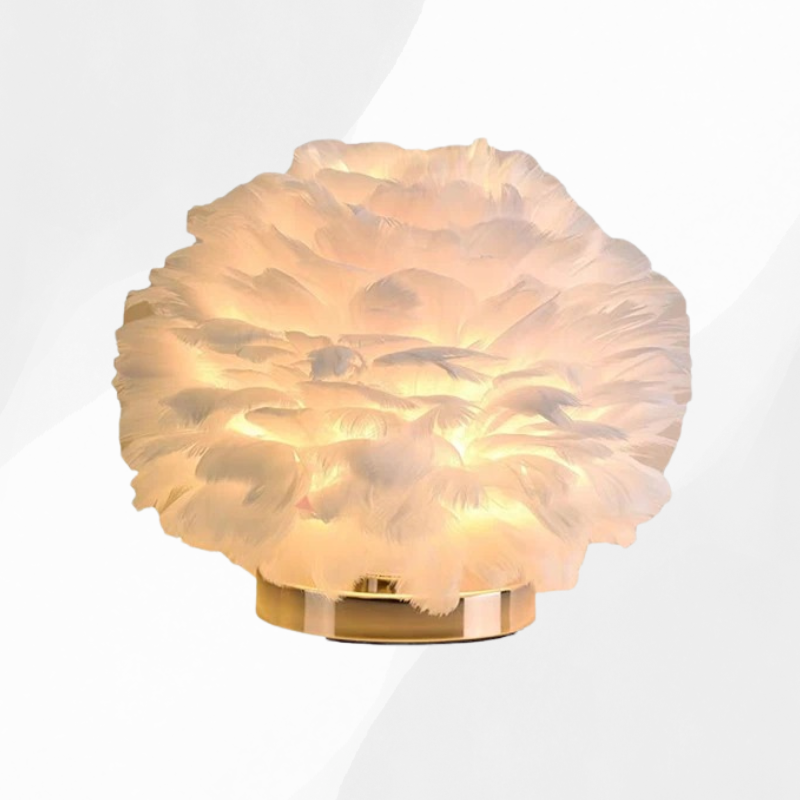 Lampe de chevet plume