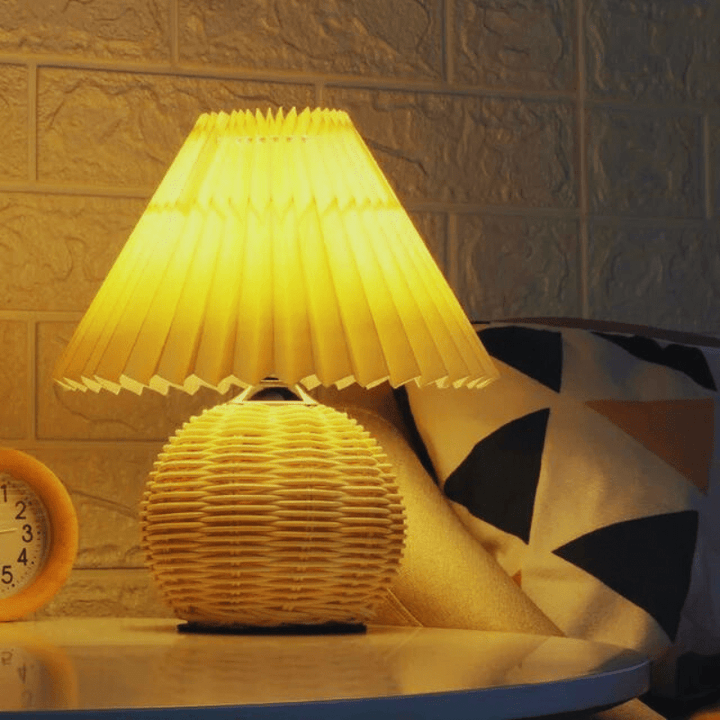 Mes lampes de chevet ® 0 jaune Lampe de chevet en osier signature