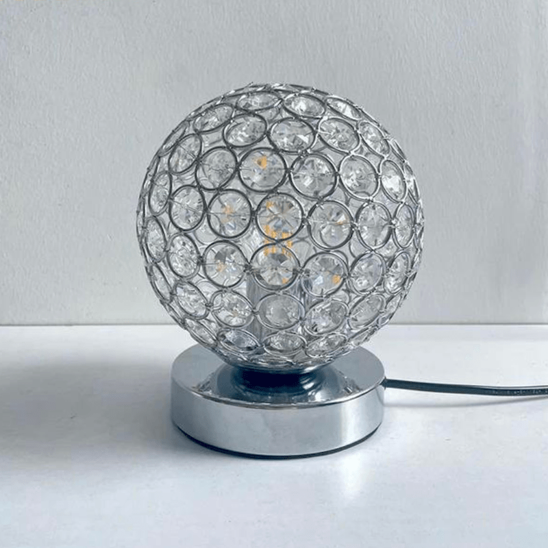 Mes lampes de chevet ® argent Lampe de chevet bohème en cristal design