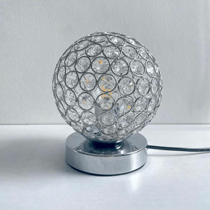 Mes lampes de chevet ® argent Lampe de chevet bohème en cristal design