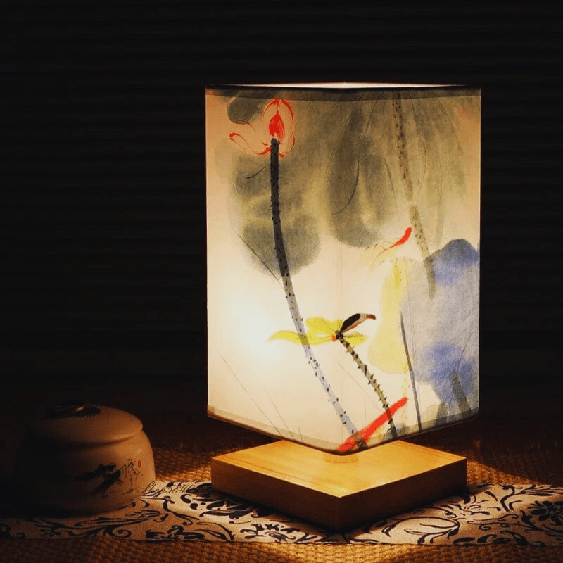 Mes lampes de chevet ® B Lampe de chevet japonaise vintage