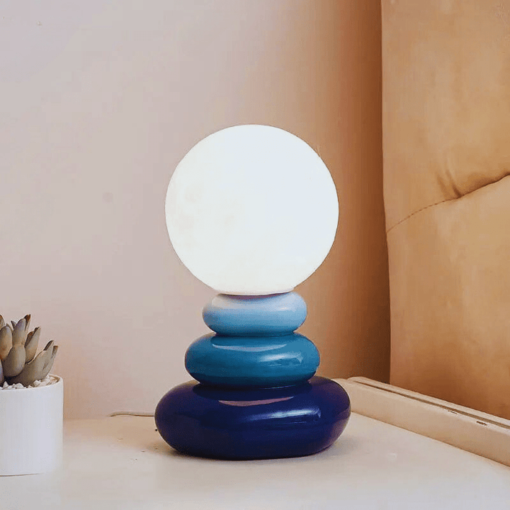 Mes lampes de chevet ® bleu Lampe de chevet en céramique colorée