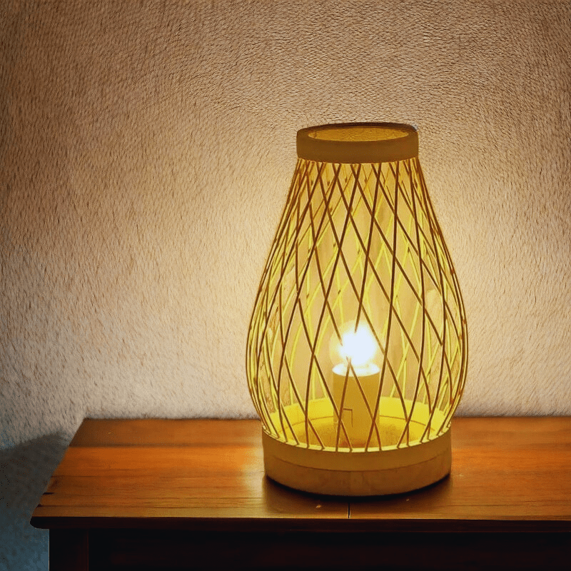 Mes lampes de chevet ® bois Lampe de chevet bambou Tréssée