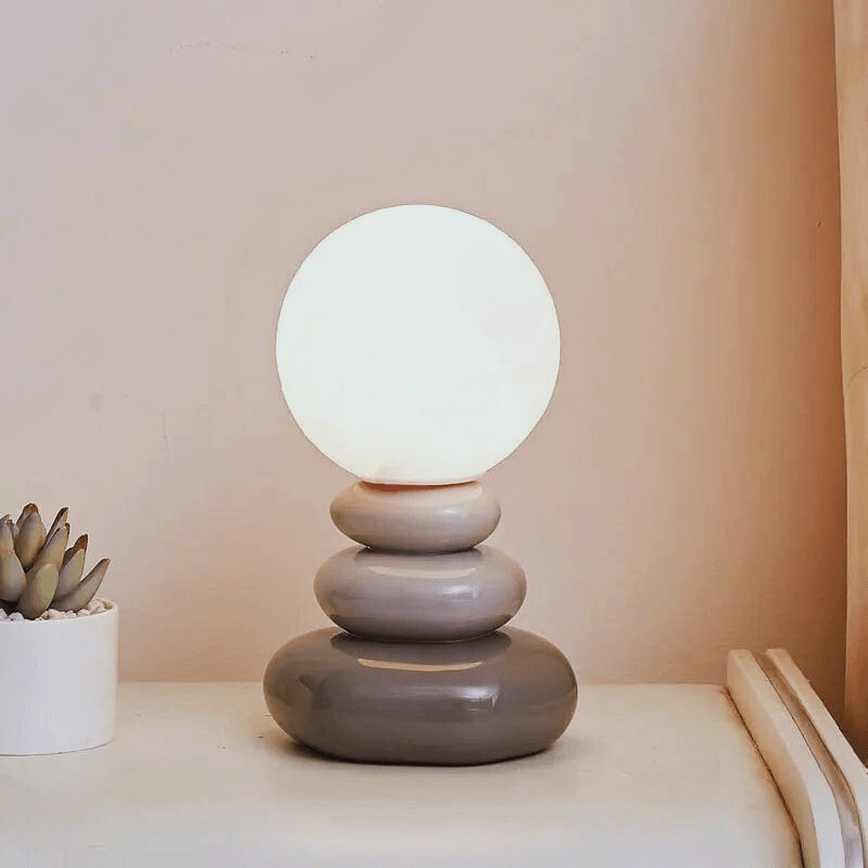 Mes lampes de chevet ® gris Lampe de chevet en céramique colorée