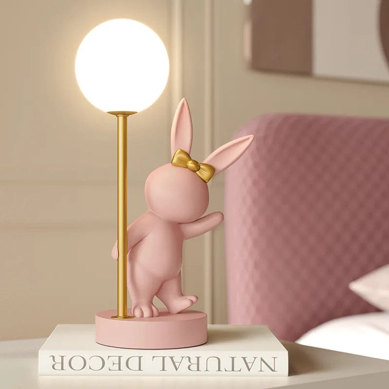 Mes lampes de chevet ® Lapin rose / Lumière Froide Lampe ce chevet Lapin/Ours