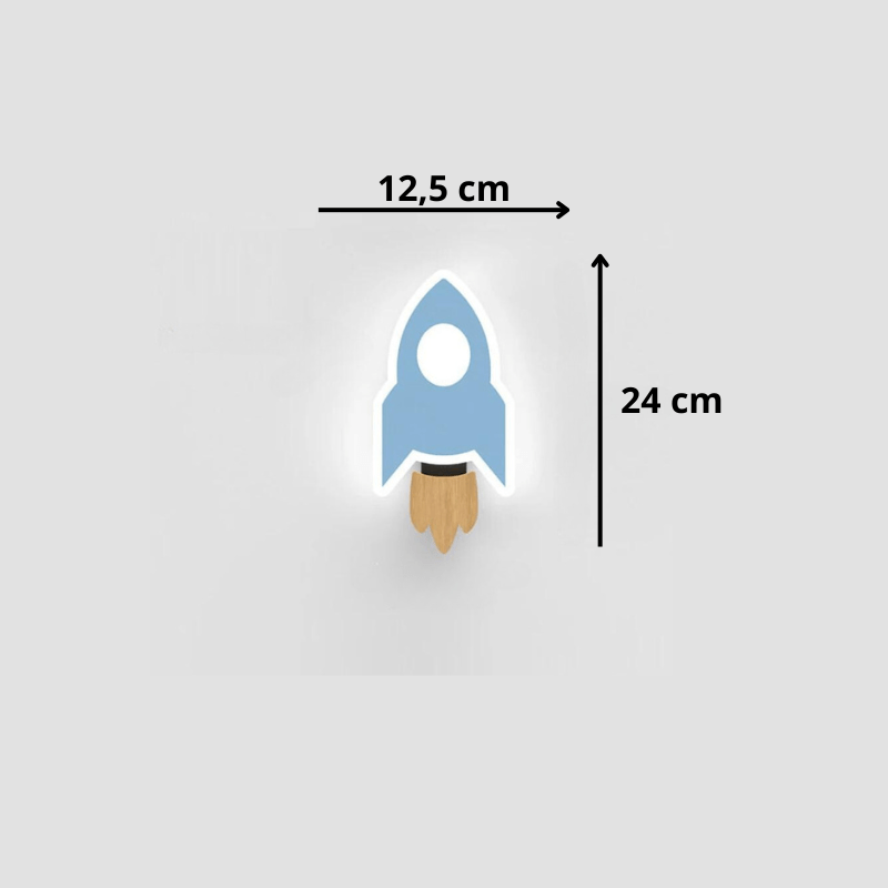 Ma boutique Rocket Bleu / Lumière chaude Lampe De Chevet Bébé