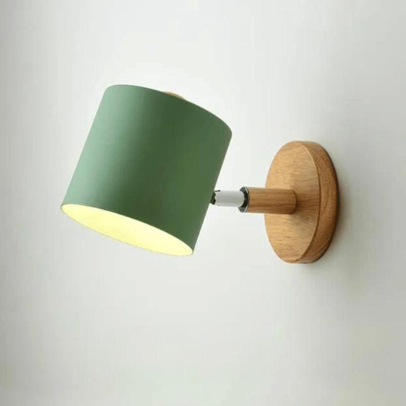 Mes lampes de chevet ® Vert Lampe De Chevet Blanche et Bois